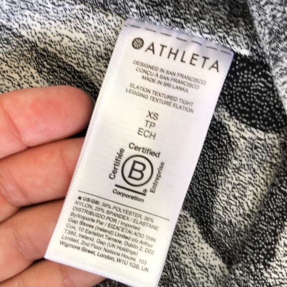 Worn once! - ATHLETA Elation High-Rise 7/8 Textured Tight - Picture 4 of 9